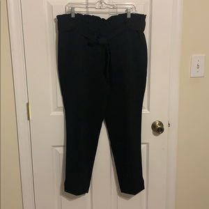 Ruffle top crop dress pants